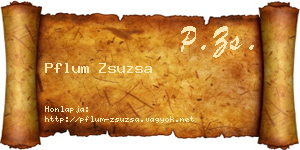 Pflum Zsuzsa névjegykártya